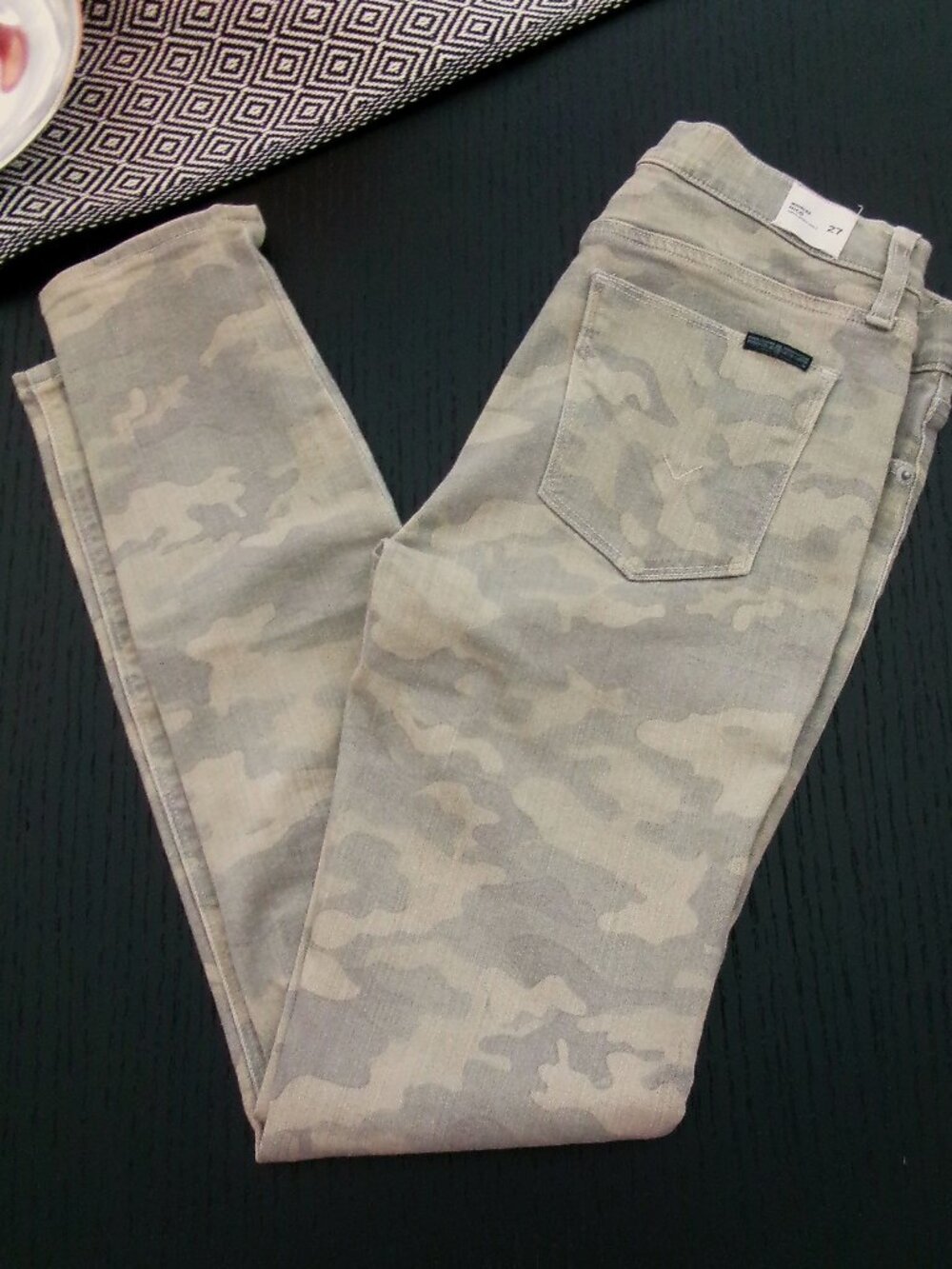 Hudson NICO MID-RISE Skinny Ankle Peyote Camo Jeans 27 Camouflage Print Stretch